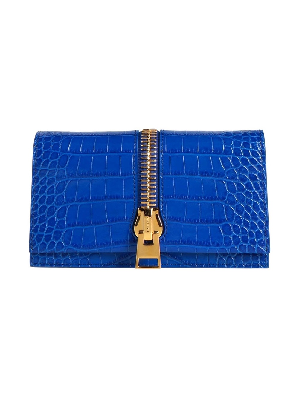 Tom Ford Mini Croc Embossed Leather Bag in Blue